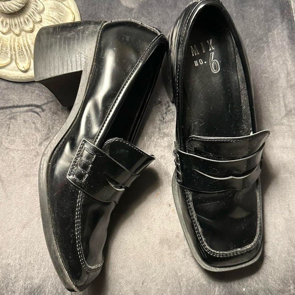 Mix No. 6 Shiny Black Men's Slip-On Loafers